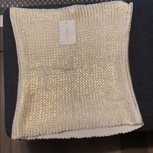 Sparky white and gold tube top